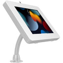 CTA Digital Premium Security Kiosk Stand with Gooseneck Tabletop Mount (White) - PEGASUSS 