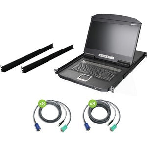 IOGEAR 16-Port 18.5" Widescreen Short Depth LCD KVM Switch - PEGASUSS 