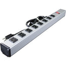 Wiremold Plug-In Outlet Center Unit / 120V/15A/24" Long/8 O/L /Lighted Switch/6' Cord - PEGASUSS 