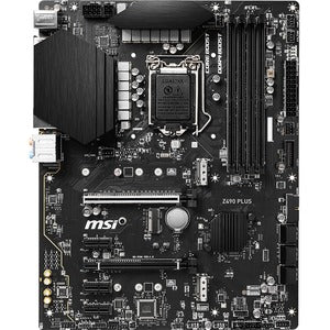 MSI Z490 PLUS Desktop Motherboard - Intel Z490 Chipset - Socket LGA-1200 - Intel Optane Memory Ready - ATX - PEGASUSS 