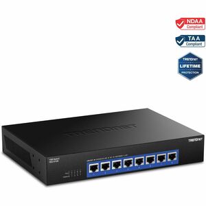 TRENDnet 8-Port 10G Switch, 8 x 10G RJ-45 Ports, 160Gbps Switching Capacity Rack mountable, 10 Gigabit Network Connections, Lifetime Protection, Black, TEG-S708 - PEGASUSS 
