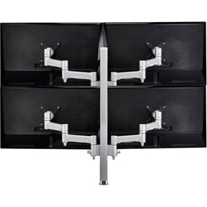 Atdec Modular AWMS-4-4675-H-S Desk Mount for Monitor, Flat Panel Display, Curved Screen Display - Silver