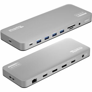 Plugable USB C Laptop Docking Station, Dual Monitor 4K 60Hz for Apple Mac M1/M2/M3, 2x HDMI or 2x DisplayPort
