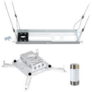Chief RPA Universal Projector Kit - Includes Projector Mount, 3" Extension Column, and Ceiling Kit - White - PEGASUSS 