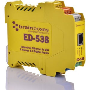 Brainboxes - Ethernet to 4 Relays and 8 Digital Inputs + RS485 Gateway - PEGASUSS 