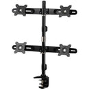 Amer Mounts Clamp Based Quad Monitor Mount for four 15"-24" LCD/LED Flat Panel Screens - PEGASUSS 