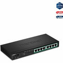 TRENDnet 8-Port Gigabit PoE+ Switch, 65W PoE Power Budget, 16Gbps Switching Capacity, IEEE 802.1p QoS, DSCP Pass-Through Support, Fanless, Wall Mountable, Lifetime Protection, Black, TPE-TG83 - PEGASUSS 