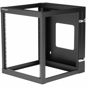 StarTech.com 4-Post 12U Hinged Wall-Mount Network Rack, 19" Open Frame Server Rack, Wall Mount Data Rack for IT Computer Equipment, TAA~ - PEGASUSS 