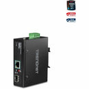 TRENDnet Industrial SFP to Gigabit PoE+ Media Converter, IP30 Rated Housing, Operating temperature range -40&deg;- 75 &deg;C to (-40&deg; - 167 &deg;F), TI-PF11SFP, Black - PEGASUSS 