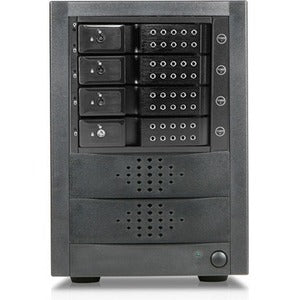 RAIDage JAGE5BT4HDBK-DE-P Drive Enclosure 12Gb/s SAS, SATA/600 - Mini-SAS HD Host Interface Tower - Black - PEGASUSS 