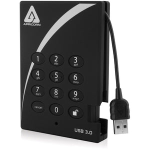 Apricorn Aegis Padlock A25-3PL256-1000 1 TB Hard Drive - External - PEGASUSS 