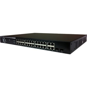 Amer 24 Port 10/100 PoE, 2 Port 1000, 2 Port Gigabit RJ45/SFP Combo Managed L2 Switch - PEGASUSS 