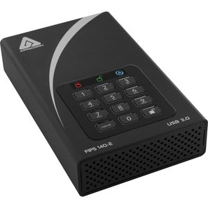Apricorn Aegis Padlock DT FIPS ADT-3PL256F-10TB 10 TB Desktop Hard Drive - 3.5" External - Black - TAA Compliant - PEGASUSS 