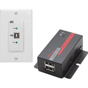 Hall Research USB 2.0 Over UTP Extender Decora Wall Plate with 2-Port Hub - PEGASUSS 
