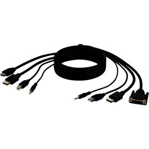 Belkin Dual DVI to HDMI and DP to DP + USB A/B + Audio Passive Combo KVM - PEGASUSS 