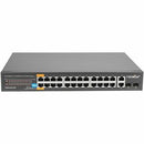 Rocstor SolidConnect SC28 28 Port Switch, 24-Port PoE+ Gigabit Unmanaged Ethernet Port, 2x Gigabit RJ45 & 2� SFP uplink - 802.3af/at - PEGASUSS 