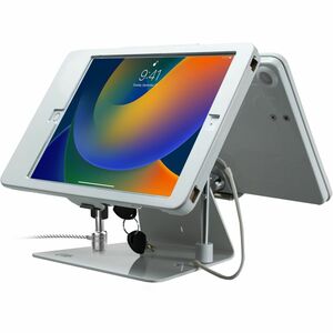 CTA Digital Security Dual-Tablet Kiosk Stand for iPad Air 3 (2019), iPad Pro 10.5 and iPad 7th/ 8th/ 9th Gen White - PEGASUSS 