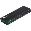 SIIG 10 Port Industrial USB 3.1 Gen 1 Hub with Dual USB-C & 65W Charging - PEGASUSS 