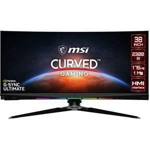 MSI MEG MEG381CQR Plus 38" Class UW-QHD+ Curved Screen Gaming LCD Monitor - 21:9 - Black - PEGASUSS 