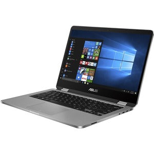 Asus VivoBook Flip 14 TP401 TP401MA-YS02 14" Touchscreen Convertible Notebook - Intel Celeron N4000 - 4 GB - 64 GB Flash Memory - Light Gray - PEGASUSS 