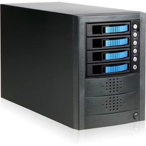 RAIDage JAGE5BT4HDBL Drive Enclosure 12Gb/s SAS, SATA/600 - Mini-SAS HD Host Interface Tower - Black, Blue - PEGASUSS 