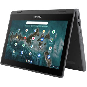 Asus Chromebook Flip CR11 CR1102FGA-YZ44T 11.6" Touchscreen Convertible 2 in 1 Chromebook - HD - Intel N100 - 4 GB - 64 GB Flash Memory - Mineral Gray - PEGASUSS 