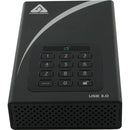 Apricorn Aegis Padlock DT ADT-3PL256-4000 4 TB Desktop Hard Drive - 3.5" External - Black - PEGASUSS 