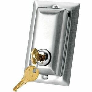 Da-Lite Locking Swtich Cover Plate - Brushed Stainless Steel - PEGASUSS 