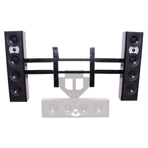 Chief Left/Right Speaker Adapter - For Displays 46-65" - Under Flat Panel Display Mount - Black