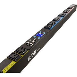 Eaton Managed rack PDU, 0U, L21-20P input, 5.76 kW max, 120/208V, 16A, 10 ft cord, Three-phase, Outlets: (18) C13 Outlet grip, (6) C19 Outlet grip - PEGASUSS 