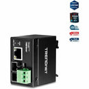 TRENDnet Hardened Industrial 100Base-FX Single-Mode SC Fiber Converter; (30 km; 18.6 Miles); IP40 Rated Housing; TI-F10S30 - PEGASUSS 