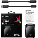 Adata SC680 960 GB Portable Solid State Drive - External - Black - PEGASUSS 