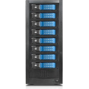 RAIDage JAGE9BT8HDBL-DE Drive Enclosure 12Gb/s SAS, SATA/600 - Mini-SAS HD Host Interface Tower - Black, Blue - PEGASUSS 