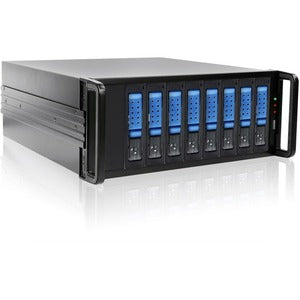 RAIDage JAGE480HDBL-DE Drive Enclosure 12Gb/s SAS, SATA/600 - Mini-SAS HD Host Interface - 4U Rack-mountable - Black, Blue - PEGASUSS 