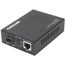 Intellinet Gigabit PoE+ Media Converter, 1 x 1000Base-T RJ45 Port to 1 x SFP Port, PoE+ Injector (With 2 Pin Euro Power Adapter) - PEGASUSS 