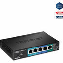 TRENDnet 5-Port Gigabit PoE+ Powered EdgeSmart Switch With PoE Pass Through, 18W PoE Budget, 10Gbps Switching Capacity, Managed Switch, Wall-Mountable, Lifetime Protection, Black, TPE-P521ES - PEGASUSS 