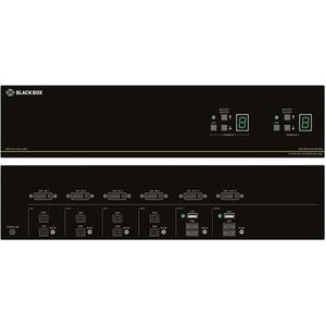 Black Box Secure Kvm Matrices Allow Two Operators To Control Up To Eight Dvi Com