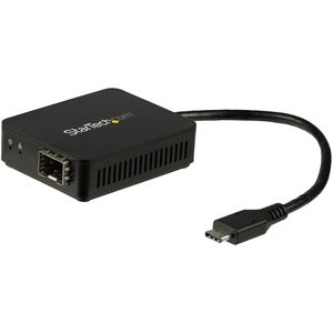 StarTech.com USB C to Fiber Optic Converter - Open SFP - USB 3.0 Gigabit Ethernet Network Adapter - 1000BASE-SX/LX - Windows / Mac / Linux