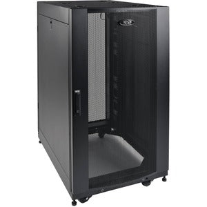 Gabinete de rack de media altura y poca profundidad SmartRack de 25U de la serie Tripp Lite de Eaton, puertas, paneles laterales y ruedas resistentes