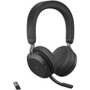 Jabra Evolve2 75 Wireless On-ear Stereo Headset - USB-A - For MS Teams - With Charging Stand - Black - Binaural - Ear-cup - 3000 cm - Bluetooth - 20 Hz to 20 kHz - MEMS Technology Microphone - Noise Cancelling - PEGASUSS 