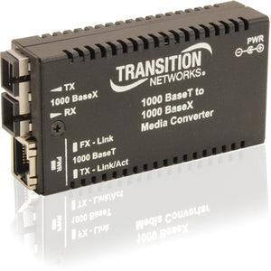 Convertidor de medios Mini Gigabit Ethernet de Transition Networks