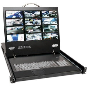 Tripp Lite by Eaton NetCommander 16-Port Cat5 KVM over IP Switch - 19 in. LCD, 1 Remote + 1 Local User, 1U Rack-Mount, TAA