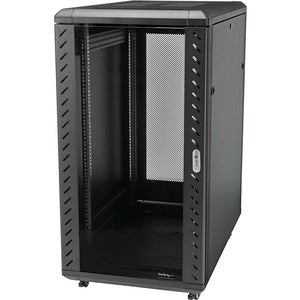 StarTech.com 4-Post 25U Server Rack Cabinet, 19" Data Rack Cabinet for Computer / IT Equipment, Home Network Rack, Half Height Server Rack