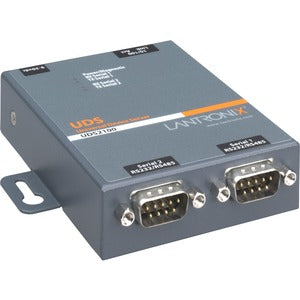 Lantronix 2 Port Serial (RS232/ RS422/ RS485) to IP Ethernet Device Server - US Domestic 110 VAC