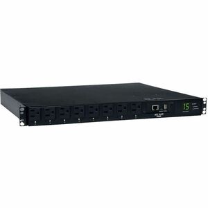 PDU monofásica con interruptor de transferencia automática conmutada de 1,4 kW de la serie Eaton Tripp Lite, 2 entradas de 120 V 5-15P 15 A, 8 salidas 5-15R, 1 U, TAA