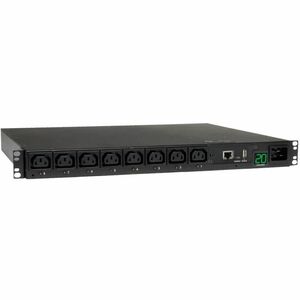 PDU conmutada monofásica Eaton de 3,7 kW y 208/230 V, plataforma LX, 8 tomas C13, entrada C20 con adaptador L6-20P, cable de 2,4 m, montaje en rack 1U, TAA