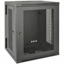 Eaton Tripp Lite Series SmartRack 15U Low-Profile Switch-Depth Wall-Mount Half-Height Rack Enclosure, Hinged Back - PEGASUSS 