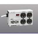 Tripp Lite by Eaton Isobar 4-Outlet 230V Surge Protector, 6 ft. (1.83 m) Cord with Right-Angle Plug, 330 Joules, Metal Housing - PEGASUSS 