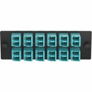 Panduit Opticom Fiber Adapter Panel, OM4, 12 LC Duplex, Aqua - PEGASUSS 
