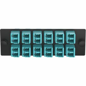 Panduit Opticom Fiber Adapter Panel, OM4, 12 LC Duplex, Aqua - PEGASUSS 